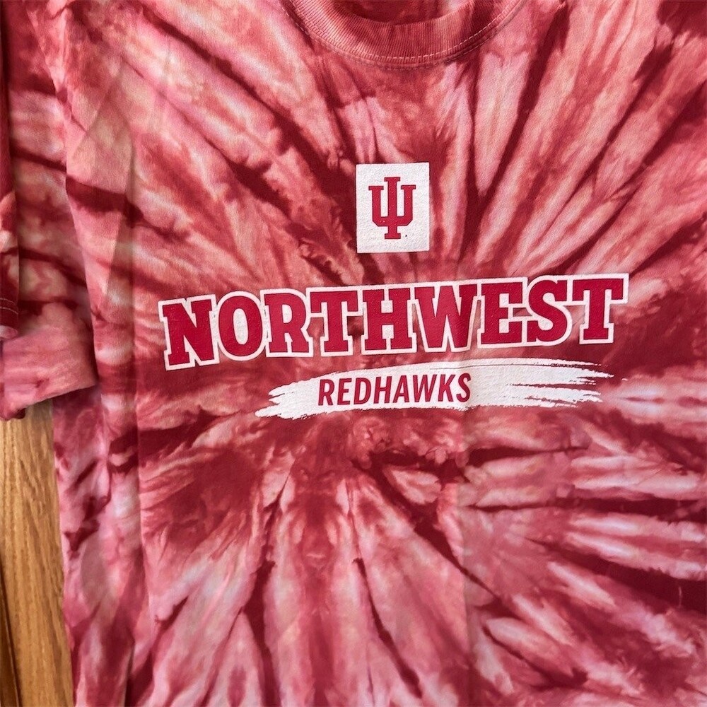 IU Northwest Redhawks T-Shirt Mens M Tie-Dye Graphic - Picture 2 of 4